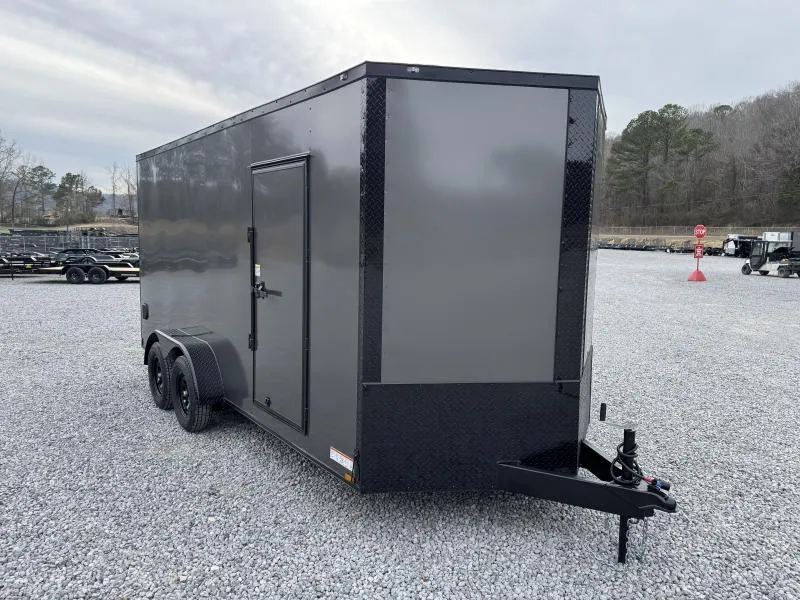 2026 Ward Brothers Motorsports 7x16 Tandem Axle Blackout Enclosed Cargo / Enclosed Trailer