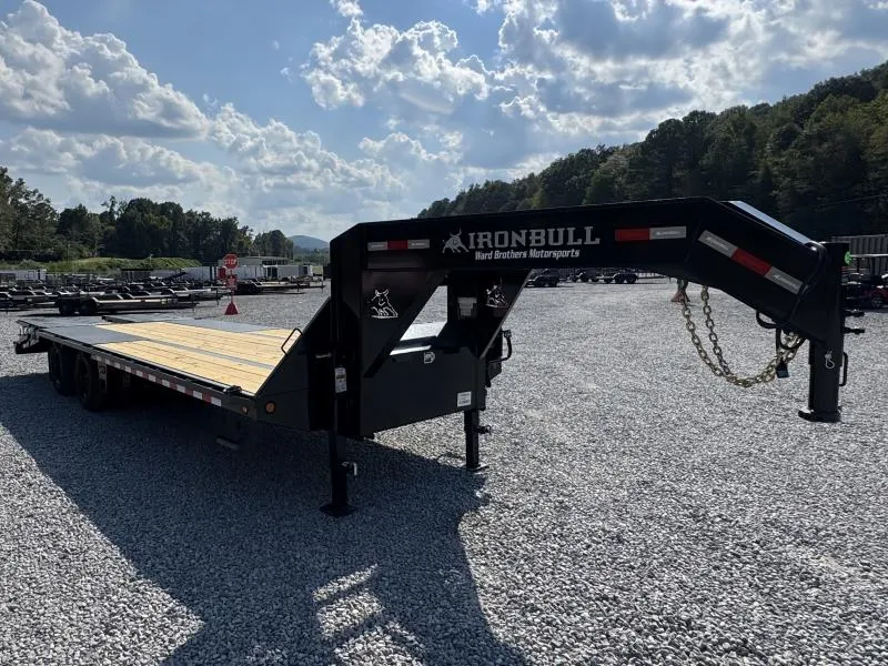 2026 Iron Bull FLG 25ft 23K Deckover Gooseneck Deckover Trailer