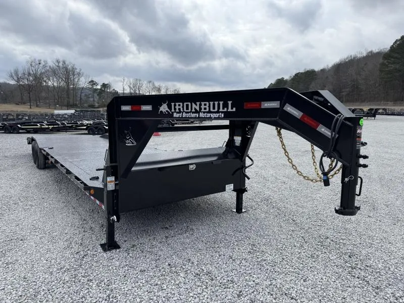 2026 Iron Bull ETG 34ft 14K All Steel Low Pro Drive Over Equipment Trailer