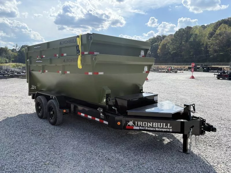 2026 Iron Bull 14ft 14k Bumper Pull Roll off w/ Two 14 yard Bins Roll Off