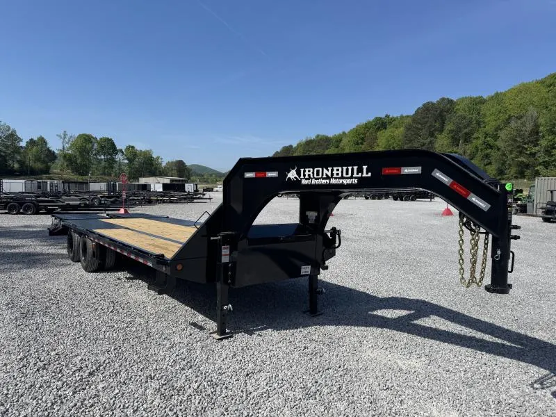 2026 Iron Bull FLG 25ft 23K Deckover Gooseneck Deckover Trailer