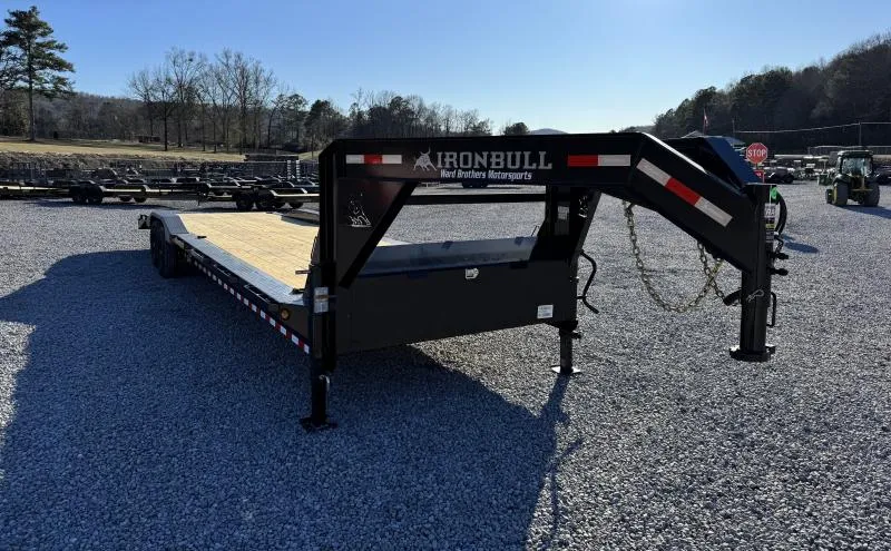 2026 Iron Bull ETG 34ft 14k Low Pro Drive Over Gooseneck Equipment Trailer
