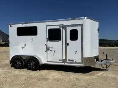 2027 Kiefer Kruiser 2 Horse Straight Load All Aluminum Trailer
