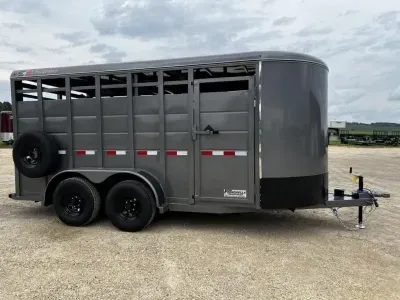 2027 S&S Manufacturing 6'8" x 16' x 6'6" 12K Livestock Trailer