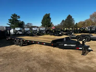 2027 Hillcrest Trailers 25' Deckover Equipment Trailer with Mega Ramps - 15.4K