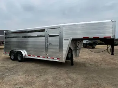2027 Hillsboro Industries 7' x 20' x 6'8" Endura Aluminum Gooseneck Livestock Trailer