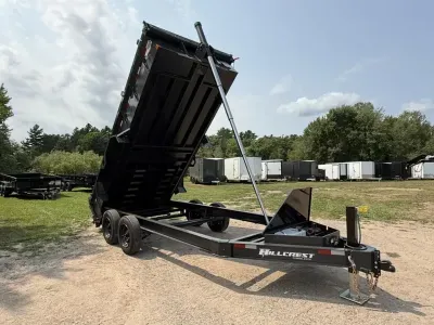 2027 Hillcrest Trailers 17.6K 16' Telescopic Dump Trailer with Hydraulic Tongue Jack & HD Ramps