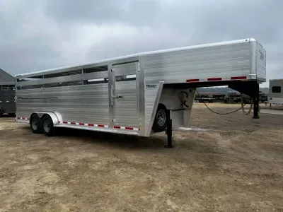 2027 Hillsboro Industries 7' x 24' x 6'8" Endura Aluminum Gooseneck Livestock Trailer