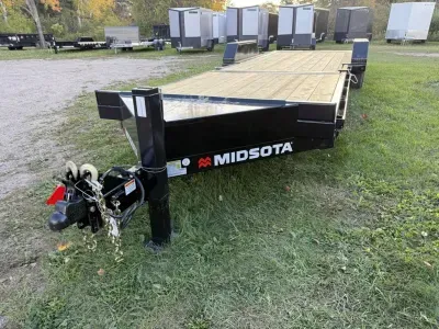 2027 Midsota TB24 24' Tilt Bed Equipment Trailer with Hydraulic Tongue Jack - 17.6K