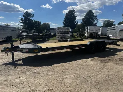 2027 Big Tex Trailers 16EH 22' I-Beam Equipment Trailer with Mega Ramps