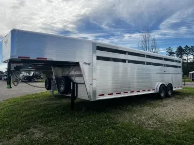 2027 Hillsboro Industries 7.5' x 26' x 6'8" Endura Aluminum Gooseneck Livestock Trailer