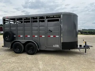 2027 S&S Manufacturing 6'8" x 16' x 6'6" 12K Livestock Trailer