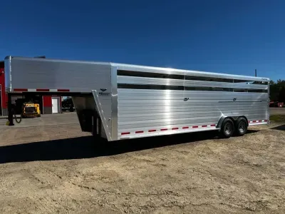 2027 Hillsboro Industries 7.5' x 26' x 6'8" Endura Aluminum Gooseneck Livestock Trailer