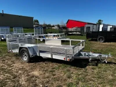 2025 Chilton 7 x 12 Single Axle Heavy Duty Utility Trailer with Beavertail & Bifold Ramp Gate