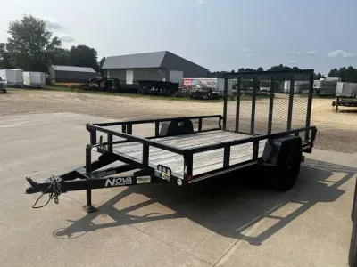 2023 Midsota **Display Model - Full Warranty** 76 x 10 Nova Tube Top Utility Trailer