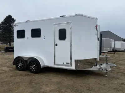 2026 Kiefer Kruiser 2 Horse Slant Load All Aluminum Trailer