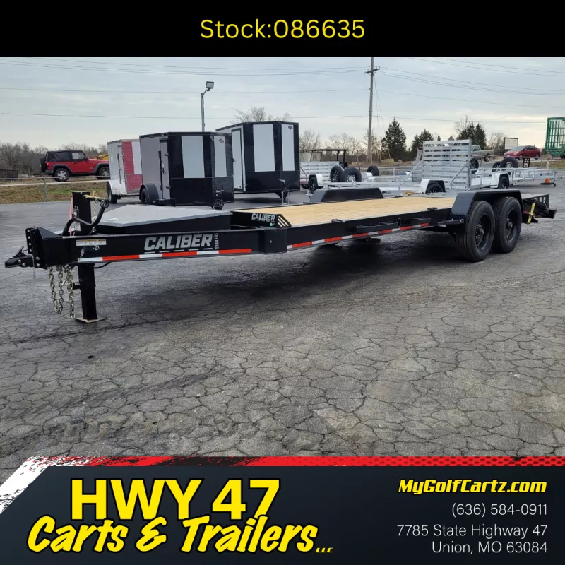 2026 Caliber 22'x7' Tandem Axle Equipment Trailer