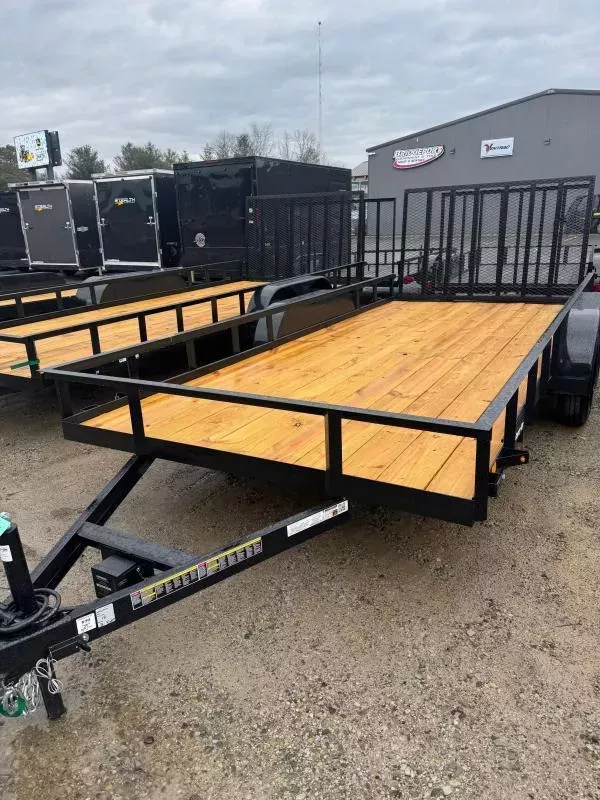 2025 Carry-On 7X16GW2BRK TANDEM WOOD W/ GATE Landscape Trailer