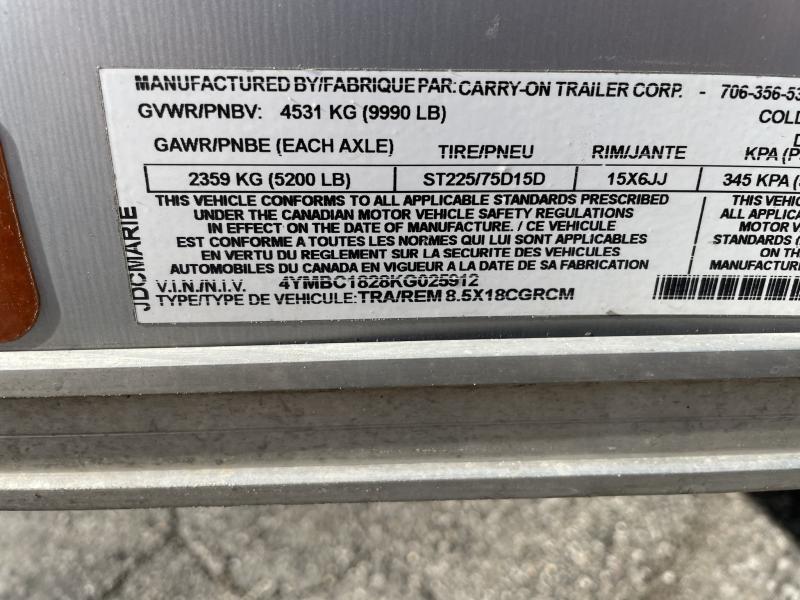 used Cargo (Enclosed) Trailers Carry-On  for sale, in Marietta, OH Thumbnail 9