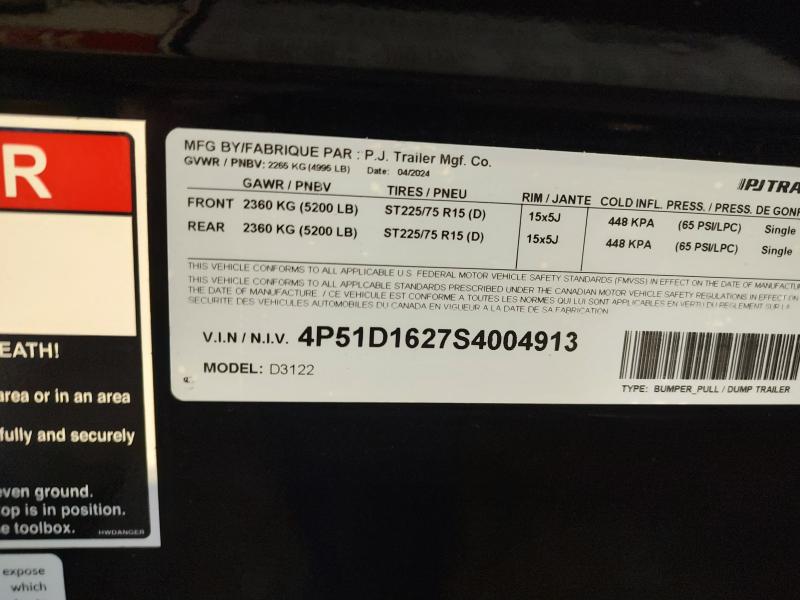 new Dump Trailers PJ Trailers Other for sale, in Ripley, WV Thumbnail 9