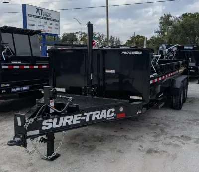 2025 Sure-trac Trailers 7X16 PRO DUMP 2FT SIDES 15.4K