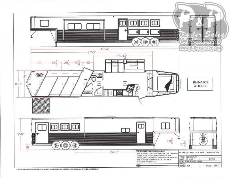 2021 Lakota Bighorn BH8418TCERSL 4 Horse Slant Load Trailer 18 FT LQ With Slides w/ Ramps 2021 Lakota Bighorn BH8418TCERSL 4 Horse Slant Load Trailer 18 FT LQ With Slides w/ Ramps