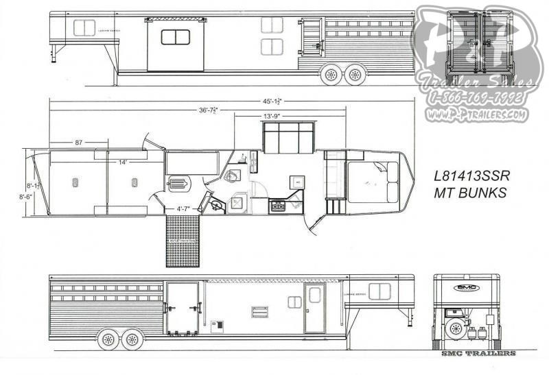 2021 SMC Horse Trailers SLE81413SSR 13' SW Livestock Trailer LQ 2021 SMC Horse Trailers SLE81413SSR 13' SW Livestock Trailer LQ