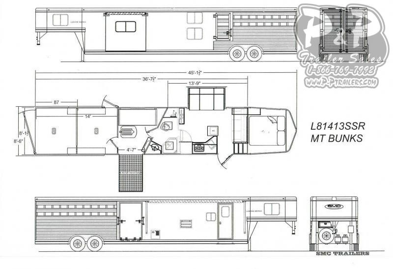 2021 SMC Horse Trailers SLE81413SSR 13' SW Livestock Trailer LQ 2021 SMC Horse Trailers SLE81413SSR 13' SW Livestock Trailer LQ