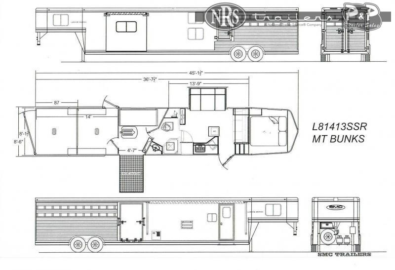 2022 SMC Horse Trailers SLE81413SSR 13' SW 36 ' Livestock Trailer LQ 2022 SMC Horse Trailers SLE81413SSR 13' SW 36 ' Livestock Trailer LQ
