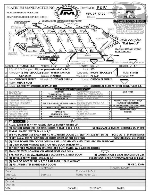 2021 Platinum Coach 85BPREV 5 Horse Slant Load Trailer 2021 Platinum Coach 85BPREV 5 Horse Slant Load Trailer