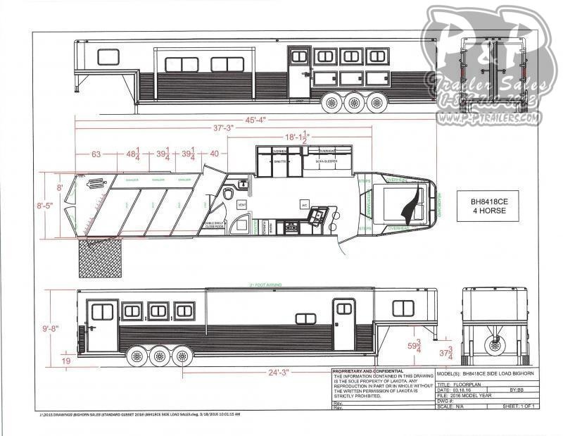 2021 Lakota Bighorn BH8418TCERSL 4 Horse Slant Load Trailer 18 FT LQ With Slides w/ Ramps 2021 Lakota Bighorn BH8418TCERSL 4 Horse Slant Load Trailer 18 FT LQ With Slides w/ Ramps