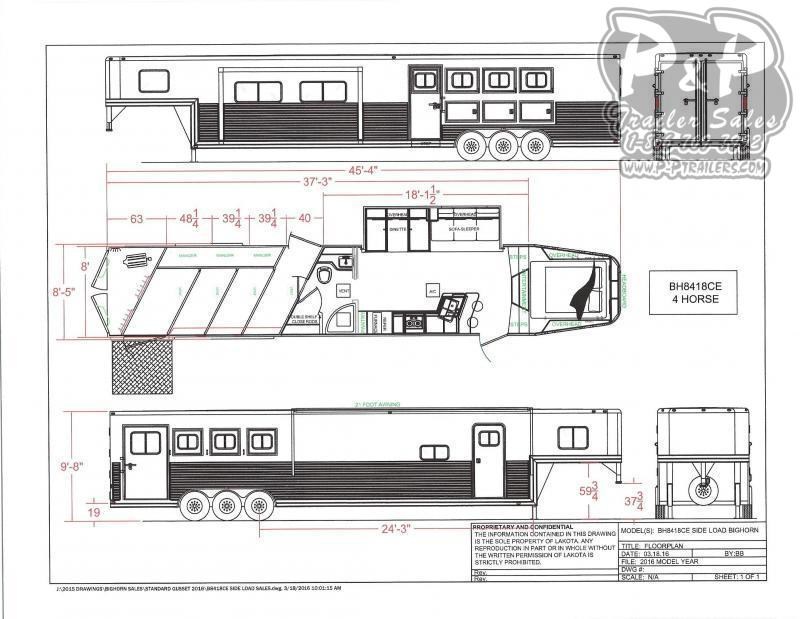 2021 Lakota Bighorn BH8418TCERSL 4 Horse Slant Load Trailer 18 FT LQ With Slides w/ Ramps 2021 Lakota Bighorn BH8418TCERSL 4 Horse Slant Load Trailer 18 FT LQ With Slides w/ Ramps
