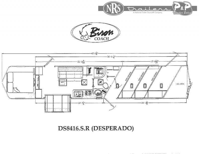 2021 Bison Trailers DS8416.S.R 4 Horse Slant Load Trailer 16 FT LQ w/ Slideouts 2021 Bison Trailers DS8416.S.R 4 Horse Slant Load Trailer 16 FT LQ w/ Slideouts