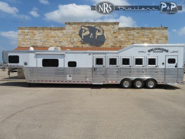 2018 Bloomer PC Load Trail Boss 5 Horse Slant Load Trailer 15' 10" FT LQ w/ Slideouts 2018 Bloomer PC Load Trail Boss 5 Horse Slant Load Trailer 15' 10" FT LQ w/ Slideouts