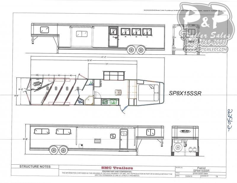 2021 SMC Horse Trailers Patriot SP8415SSR 4 Horse Slant Load Trailer 15 FT LQ With Slides 2021 SMC Horse Trailers Patriot SP8415SSR 4 Horse Slant Load Trailer 15 FT LQ With Slides