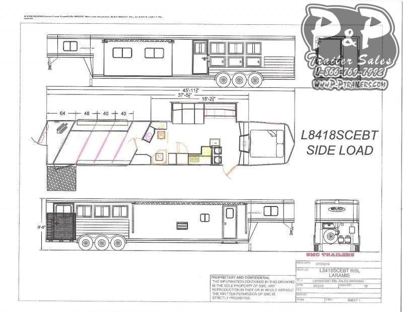2021 SMC Horse Trailers Laramie SL8418SCEBT 4 Horse Slant Load Trailer 18 FT LQ With Slides w/ Ramps 2021 SMC Horse Trailers Laramie SL8418SCEBT 4 Horse Slant Load Trailer 18 FT LQ With Slides w/ Ramps