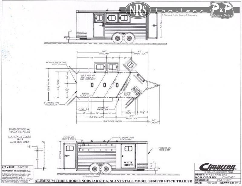 2022 Cimarron Trailers Norstar 3 Horse Slant Load Trailer 2022 Cimarron Trailers Norstar 3 Horse Slant Load Trailer