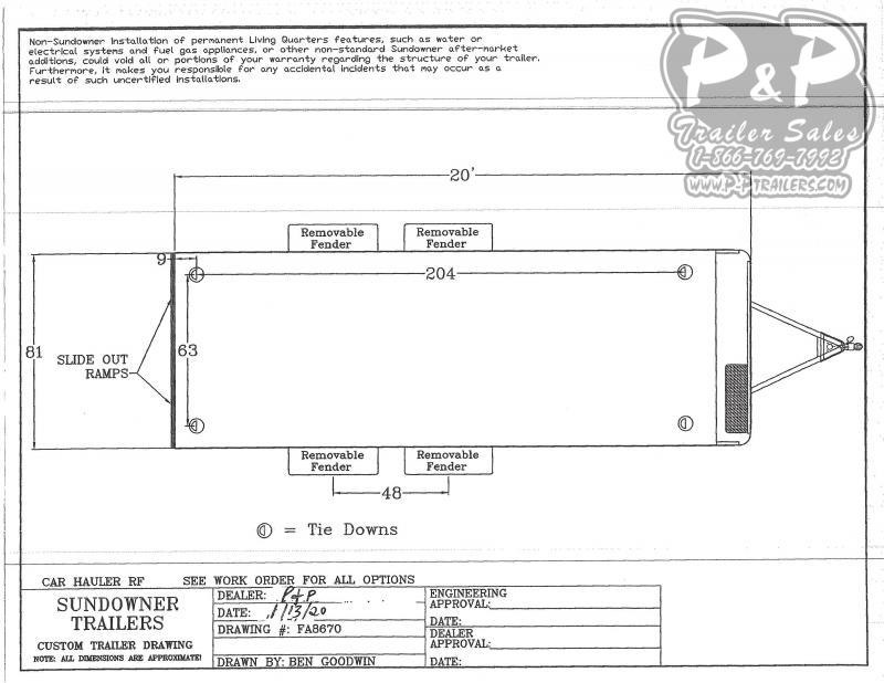 2021 Sundowner Trailers CH20BP Car Hauler 20 ' Enclosed Cargo Trailer 2021 Sundowner Trailers CH20BP Car Hauler 20 ' Enclosed Cargo Trailer