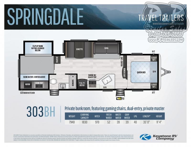 2021 Keystone RV Springdale Springdale 303BH Travel Trailer RV 2021 Keystone RV Springdale Springdale 303BH Travel Trailer RV