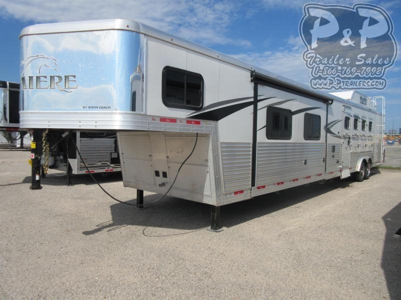 2018 Bison Trailers Premiere 8417PRSL 4 Horse Slant Load Trailer 17 FT LQ With Slides w/ Ramps 2018 Bison Trailers Premiere 8417PRSL 4 Horse Slant Load Trailer 17 FT LQ With Slides w/ Ramps