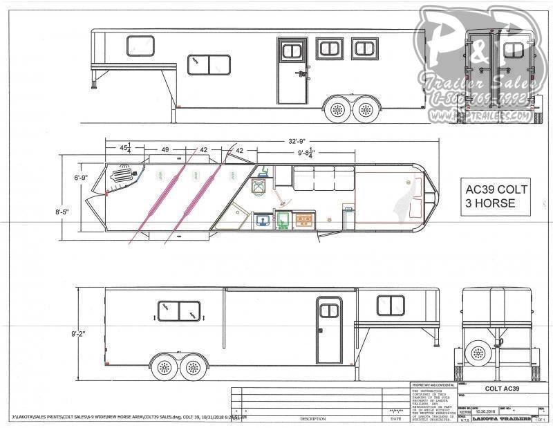 2021 Lakota Colt AC39NS 3 Horse Slant Load Trailer 9 FT LQ 2021 Lakota Colt AC39NS 3 Horse Slant Load Trailer 9 FT LQ