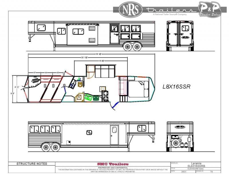 2022 SMC Horse Trailers SL8316SSRB 3 Horse Slant Load Trailer 16 FT LQ w/ Slideouts 2022 SMC Horse Trailers SL8316SSRB 3 Horse Slant Load Trailer 16 FT LQ w/ Slideouts