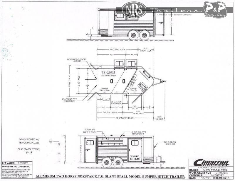 2022 Cimarron Trailers Norstar 2HBH 2 Horse Slant Load Trailer 2022 Cimarron Trailers Norstar 2HBH 2 Horse Slant Load Trailer