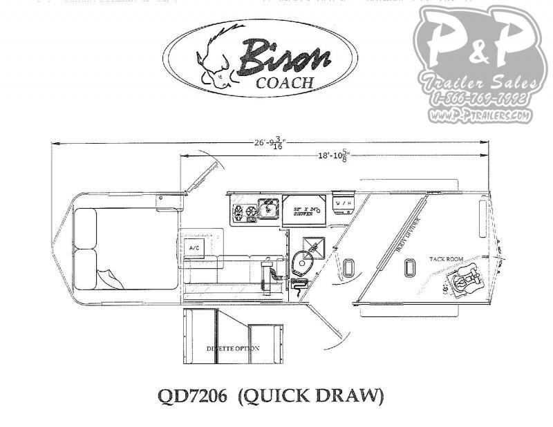 2021 Bison Trailers Quick Draw QD7206 2 Horse Slant Load Trailer 6 FT LQ 2021 Bison Trailers Quick Draw QD7206 2 Horse Slant Load Trailer 6 FT LQ