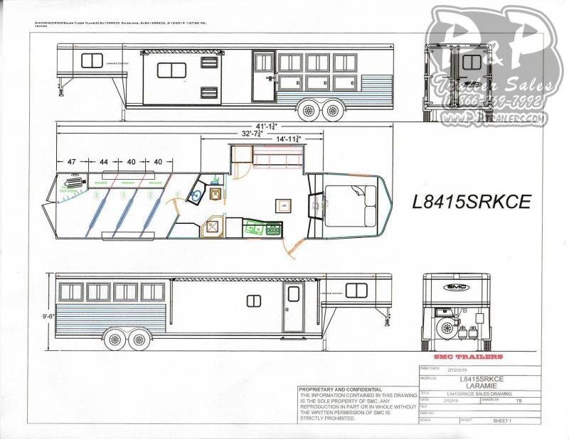 2021 SMC Horse Trailers SL8415SRKCE 4 Horse Slant Load Trailer 15 FT LQ With Slides 2021 SMC Horse Trailers SL8415SRKCE 4 Horse Slant Load Trailer 15 FT LQ With Slides