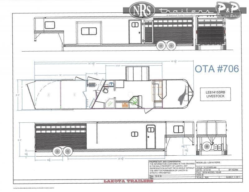 2022 Lakota Charger LE81415SRB 34 ' Livestock Trailer LQ 2022 Lakota Charger LE81415SRB 34 ' Livestock Trailer LQ