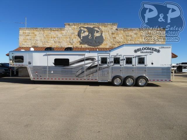 2021 Bloomer 8418PCOLSR Outlaw Conversions 4 Horse Slant Load Trailer 18 FT LQ w/ Slide 2021 Bloomer 8418PCOLSR Outlaw Conversions 4 Horse Slant Load Trailer 18 FT LQ w/ Slide