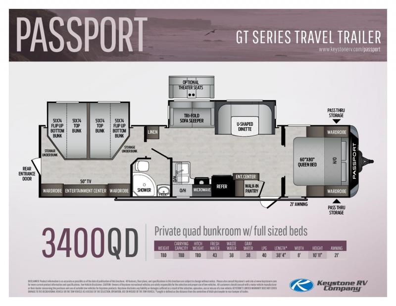 new Travel Trailers Keystone RV Passport for sale, in Rose City, TX Thumbnail 26