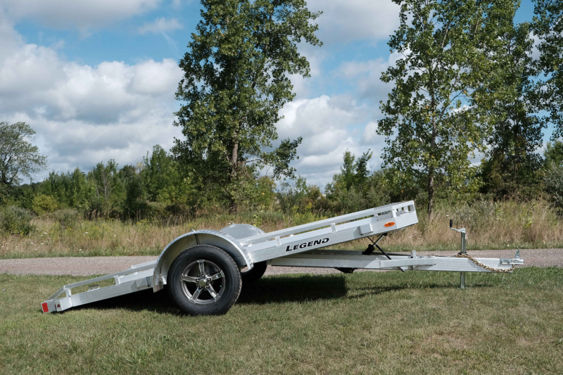 Legend Open Aluminum Tilt Motorcycle Trailer 7 x 12 Legend Open Aluminum Tilt Motorcycle Trailer 7 x 12
