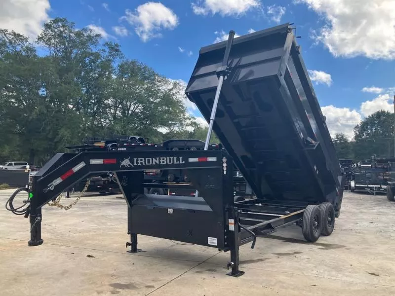 2026 Iron Bull DTG 7x16 Gooseneck Dump Trailer 4'0 Sides